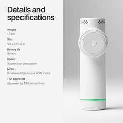 Hyperice Hypervolt Go 2 compact form factor for easy handling.