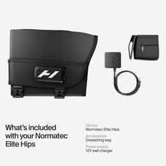 Hyperice Normatec Elite Hips overlapping zones deliver seamless hip IT band coverage.