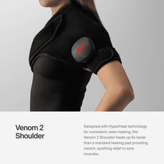 Hyperice Venom 2 with HyperHeat technology provides rapid warmth.