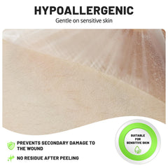 Hysimedy pre-cut dressing simplifies placement with direct wound visibility.