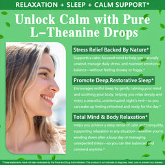 HZZYPLANT L-Theanine drops with berry flavor offering smooth taste and quick relaxation