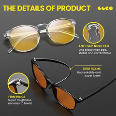 IBOANN blue light glasses in a three-pack for easy device switching