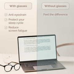 IBOANN blue light glasses with UV coating for all-day comfort and easier desk work