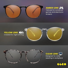 IBOANN blue light glasses with UV400 protection for clearer screens