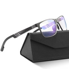IBOANN Carbon Blue Light Blocking Glasses front view for comfortable screen time.