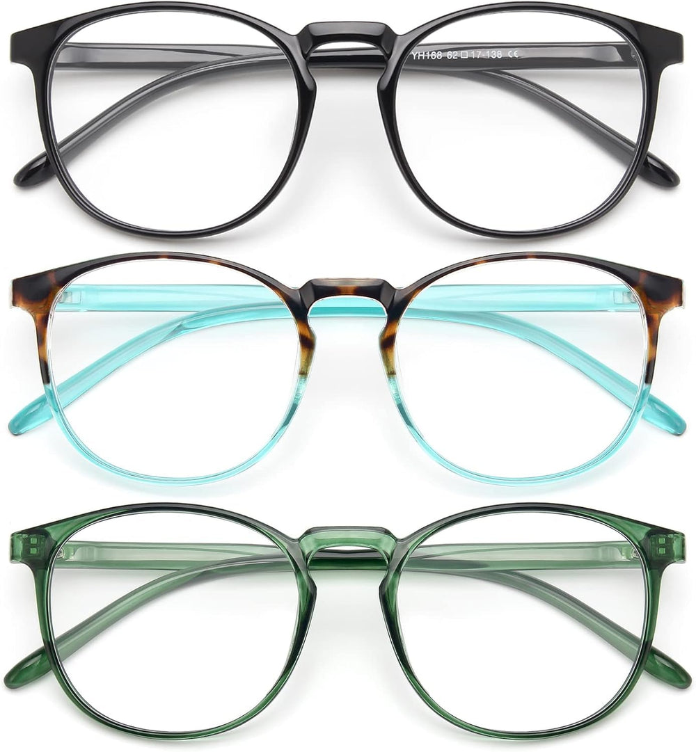 IBOANN Chic and Comfy blue light glasses with round frames for daily screen comfort.