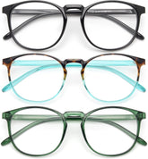 IBOANN Chic and Comfy blue light glasses with round frames for daily screen comfort.