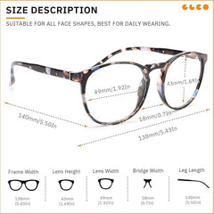 IBOANN blue light glasses with UV400 lenses for glare reduction during screens