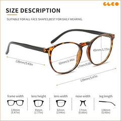 IBOANN UV400 blue light glasses designed for computer tasks with round frames