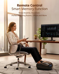Ibreo foot massager with air compression delivers even pressure around feet.