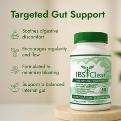 IBS Clear psyllium husk image showing fiber-rich formula supporting stool bulk.