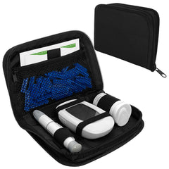 ICIMBI estuche de suministros para diabetes con cierre suave, ideal para transporte diario.