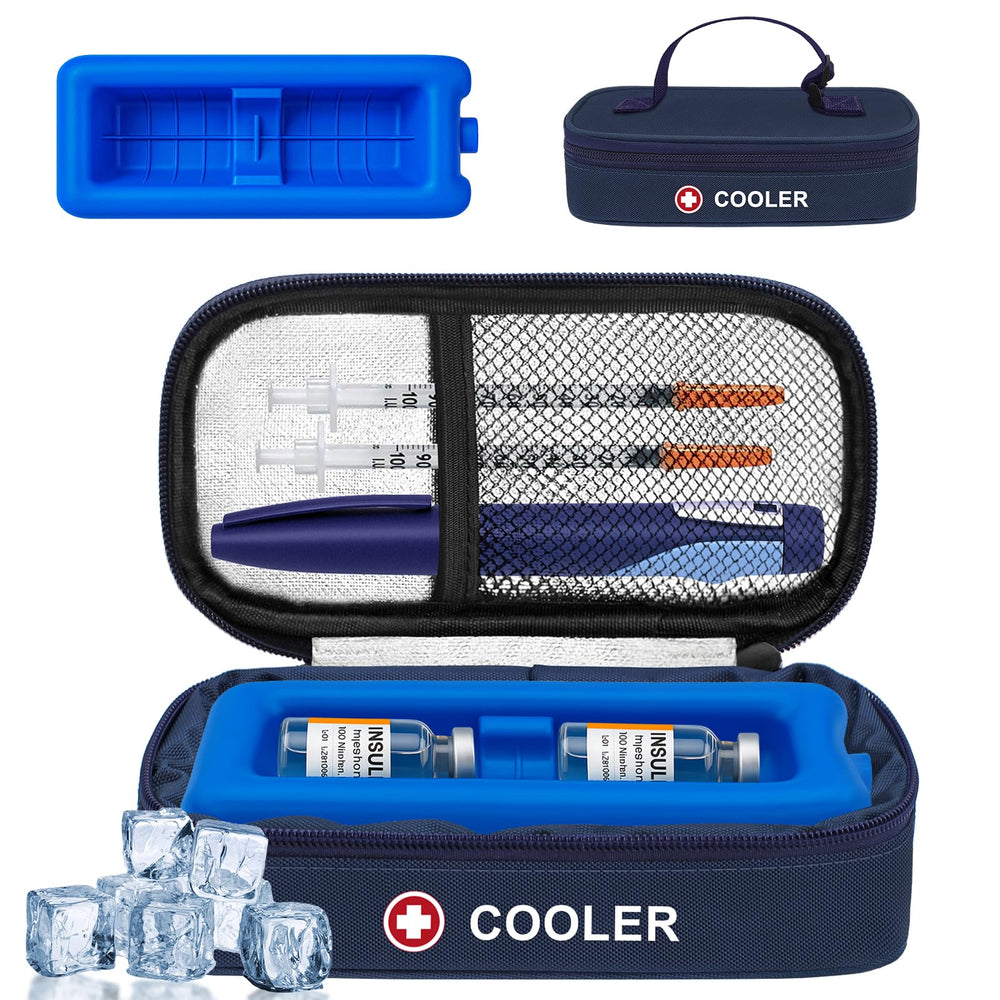 ICIMBI insulin vial cooler case outer view showing rugged travel protection