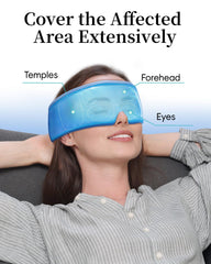 iCooBreeze eye mask offers 360 degree coverage over eyes, forehead, and temples