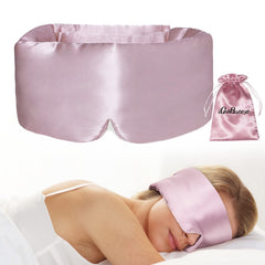 iCooBreeze Silk Eye Mask light-blocking lotus-pink design for restful nights