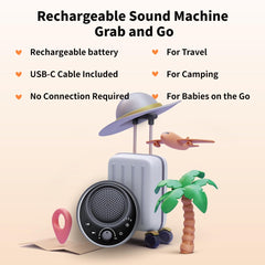 IdealSleep 2000mAh battery sleep sound device with long-lasting travel-ready power