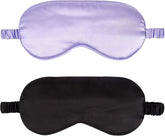 IEKEODI silk sleep mask in black blocking light for restful travel sleep