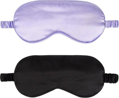 IEKEODI silk sleep mask in black blocking light for restful travel sleep