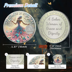 IELCJJ sobriety coin in protective case, ready for gifting or safekeeping