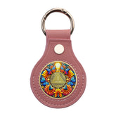 IELCJJ Premium Leather Coin Holder open view shows both sides for easy sobriety token display.