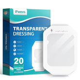 iFwevs 20-pack transparent film dressing box shown for wound protection during showers