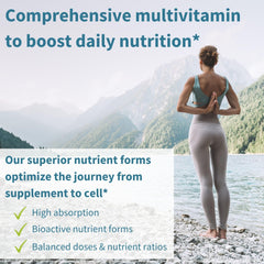 Igennus high potency methylated multivitamin for women capsules close-up, easy-to-swallow tablets