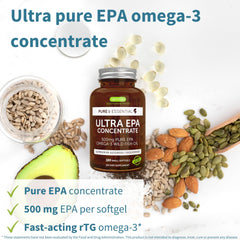 Igennus Ultra Pure Omega-3 EPA 500mg bottle in hand for daily use