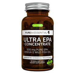 Igennus Ultra Pure Omega-3 EPA 500mg bottle shown for easy daily dosing.