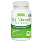 Igennus Vitamin K Complex bottle shows high-potency 2700 mcg daily support.
