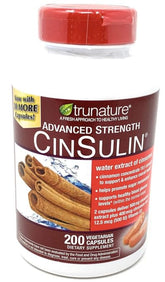 IKJ Advanced Strength Cinsulin Cinnamon bottle with capsules for daily wellness support.