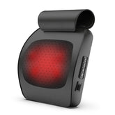 ikristin back massager with heat draped on a chair for relaxing relief.