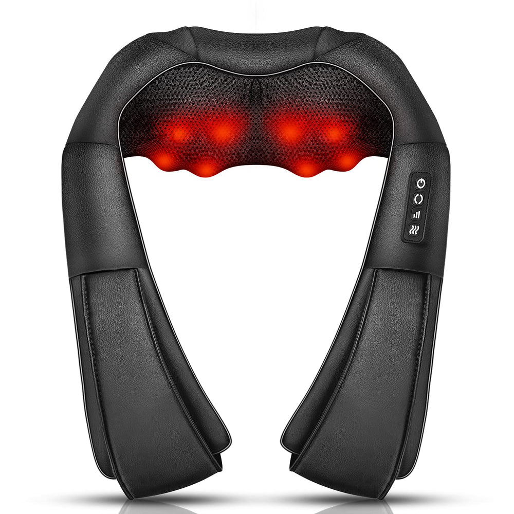 ikristin neck massager with heat panel delivers soothing warmth and deep kneading