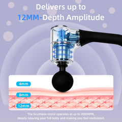 iKyoor Massage Gun features a quiet motor for discreet use.