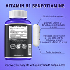 I LOVE HEALTH Benfotiamine capsules ready for daily supplementation