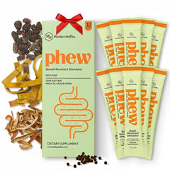 Iluna Phew pebbles packaging for quick at-home relief.