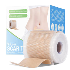 Silicone Scar Sheets, Silicone Scar Tape, 1.6" x 120" Medical Grade Scar Tape Removal Sheets for Surgical, C-Section, Burn Scars (2 Rolls-3M)