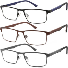 READITEASY 3 Pack reading glasses front view, lightweight and practical for daily reading