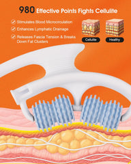 Rovista Anti Cellulite Massage Tool - Ergonomic Cellulite Remover for Legs and Arms with Detachable Handles - Smooth-Glide Lymphatic Drainage Massager for Tightened Skin and Boost Confidence (Blue)