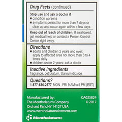 Mentholatum Ungüento Original – Alivio Aromático y Vapores, 1 oz (Pack de 2)