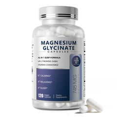 iMATCHME magnesium glycinate bottle highlights high absorption sleep support