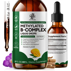 iMATCHME methylated B-complex liquid drops bottle showing bioactive vitamins for easy absorption and daily energy.