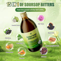 iMATCHME Soursop Bitters being poured for daily immune support.