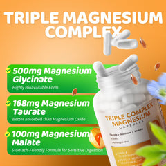 iMATCHME Triple Magnesium with omega-3 visible on bottle label for heart and brain support