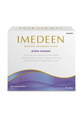 Imedeen Prime Renewal bottle close-up for daily skin support.