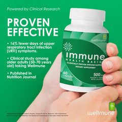 Immune Health Basics packaging on table underscores compact, shelf-friendly design.