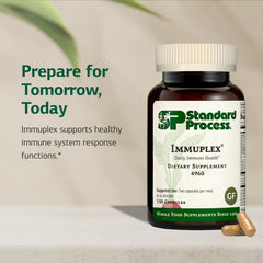 Immuplex ingredients zinc and iron for nutritional support.