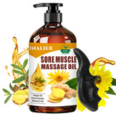 INALIER sore muscle massage oil bottle for easy at-home relief and smooth application.