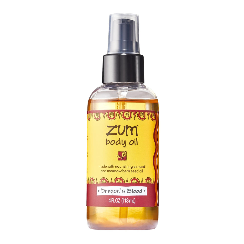 Indigo Wild Zum Dragon's Blood Body Oil bottle for hydrating massage.