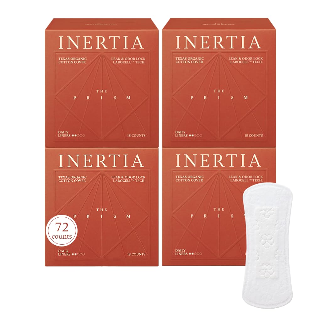Inertia Prism Red Panty Liner cover-to-core shows natural purity for sensitive skin