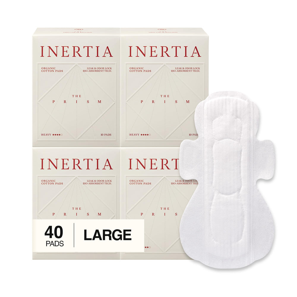 Inertia Prism White packaging close-up highlighting premium design and discreet protection.